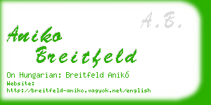 aniko breitfeld business card